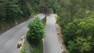 Plan au drone de la Simca 1000 Rallye 2 a la Course de Cote de Falicon [upl. by Adnuhsal802]