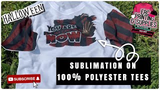 Halloween Edition Sublimation on 100 Polyester White Tees and Sleeves [upl. by Simone]