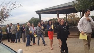 Voting line goes out the door and down the street in Birmingham [upl. by Parker]