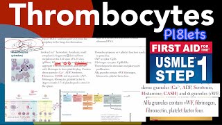 Thrombocytes Platelets and their function in HindiUrdu by first aid for USMLE step 1 [upl. by Montfort592]