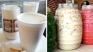 AGUA FRESCA de COCO con NUEZ estilo LA MICHOACANA Receta para VENTA O FIESTAS SUPER CREMOSITA [upl. by Refinaj]