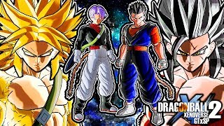 Dragon Ball Xenoverse 2 GT x Super Pack 2  Trunks amp Gohan NEW COSTUMES amp ALL TRANSFORMATIONS [upl. by Tilden162]