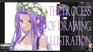 【AT】Full Drawing Process Medusa Illustration FateGrand Order  メデューサのイラストの描き方（FGO） REAL TIME [upl. by Boyce]