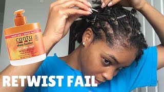 Loc Retwist w Cantu Twist and Lock Gel FAIL [upl. by Sid]