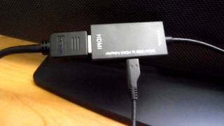 ATampT Samsung Galaxy S2 Hooked Up To HDTV Via MHL Micro USB To HDMI Adapter  Browsing Web [upl. by Naamann]