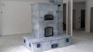 Masonry heater made of Canadian soapstone Maine Wood Heat Les Pierres Stéatites not a Tulikivi [upl. by Yud]