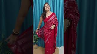 Meesho Trending Sarees meeshohaul sareelove youtubeshorts [upl. by Mort]