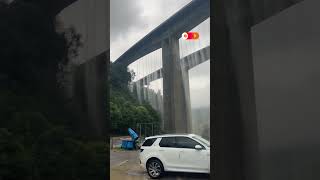 Water overflows off bridges in China [upl. by Mendelson]