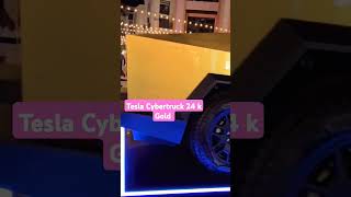 Tesla 24 k Gold Cybertruck Cybertruck dubai travel shorts shortsfeed explore gulfview [upl. by Farleigh]