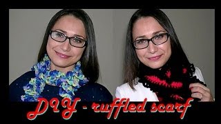 How To Crochet for Beginners  Easy Ruffled Scarf [upl. by Jamima851]