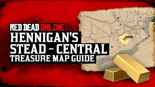 Hennigans Stead Central Treasure Map Locations  Red Dead Online Treasure Map Guide [upl. by Burdett974]