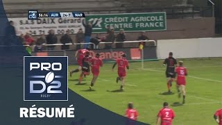 PRO D2  Résumé Aurillac  Narbonne 457  J19  Saison 20152016 [upl. by Shantha]