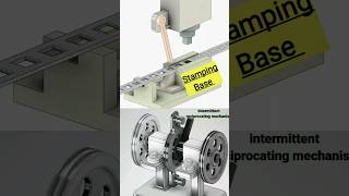 Intermittent reciprocating mechanisms and auto metal scraping Short 3d animation solidworks [upl. by Thenna410]