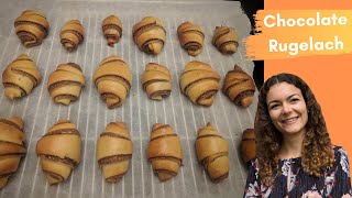 HOMEMADE CHOCOLATE RUGELACH  delicious mini pastries [upl. by Apilef]