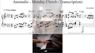 Anomalie  Monday Chords Transcription [upl. by Fabi405]