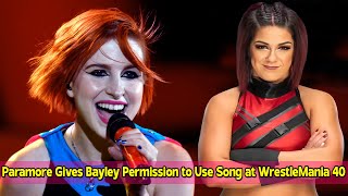 Paramore Gives Bayley Permission to Use Their Song at WrestleMania 40 [upl. by Ecyaj]