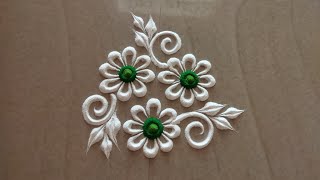 2 simple rangoli design small rangoli designs [upl. by Nylkaj]