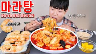 새빨간 마라탕과 통통한 크림새우 리얼사운드 먹방  Malatang Eatingshow MUKBANG ASMR [upl. by Chloe80]