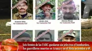 SEIS FRENTES DE LAS FARC QUEDARON SIN JEFES TRAS EL BOMBARDEO LOS GUERRILLEROS MUERTOS EN ARAUCA Y EN EL META ASCIENDEN A 69 [upl. by Anderer]