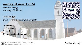 31032024 1000u ds J Geene wijk Immanuel [upl. by Valorie]