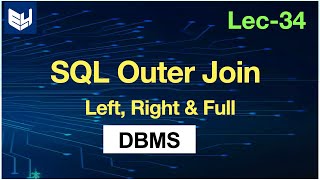 Outer join  Left Right amp Full  DBMS [upl. by Vadnee]