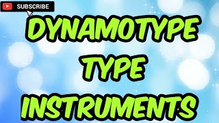 DYNAMOMETER TYPE INSTRUMENT [upl. by Rimat]