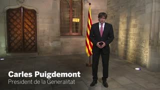 Mensaje de Puigdemont para la Diada  Catalunya [upl. by Rillis]