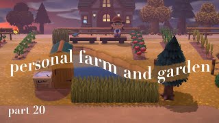 my personal farm and garden part 20  animal crossing new horizons [upl. by Falo848]