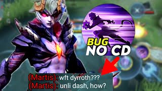 ✅ DYRROTH BUG SKILL NO COOL DOWN WFT MLBB [upl. by Nilyarg602]