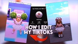 How I edit my tiktoks  b3eleyy [upl. by Aizitel]