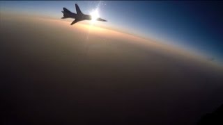 Russia releases fresh footage of jets bombing Syria [upl. by Romanas584]