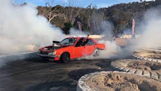 “YH8ME4” destroys Stawell Burnout pad in Final skid [upl. by Hourihan]