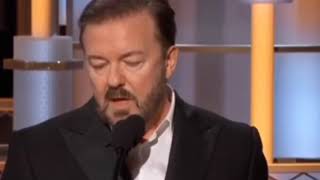 Golden Globes 2020  Ricky Gervais Harvey Weinstein joke HD [upl. by Gnemgnok]