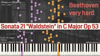 Beethoven  Sonata 21 quotWaldsteinquot Op 53 in C Major  Piano Synthesia  Library of Music [upl. by Sielen144]