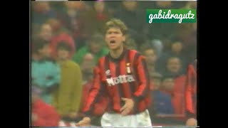 Raducioiu  prima iesire dupa Cardiff  21 noiembrie 1993 AC Milan  Napoli [upl. by Yeffej]