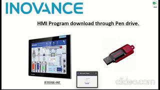 INOVANCE HMI program Download through Pen Drive [upl. by Unam]