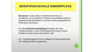 2jährige Berufsfachschule Kinderpflege [upl. by Plate]