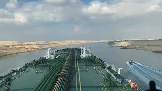 Passing Suez Canal Time Lapse [upl. by Merfe]