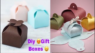 Diy gift box  how to make diy gift box  easy paper gift box ideas  gift card making at home [upl. by Lamek]