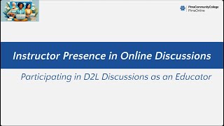 Instructor Presence in Online Discussions within D2L Brightspace [upl. by Aehsila]