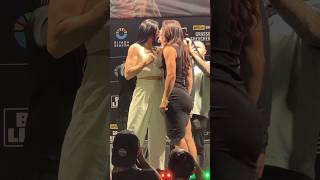 👀 IRENE ALDANA VS NORMA DUMONT INTENSE FACE OFF NOCHE UFC [upl. by Brunhilda]