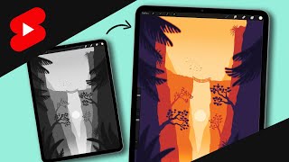 Using GRADIENT MAP in PROCREATE Shorts [upl. by Dippold]