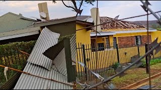 Strong winds blew off roofs in Randfontein and Waterval Boven South Africa [upl. by Garaway]