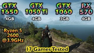 GTX 1650 vs GTX 1050 ti vs GTX 1060 vs RX 570  Tested in 17 Games 1080p 1440p 4K  AMD Ryzen 5 2600 [upl. by Issej]