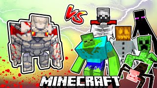 Redstone Golem Vs Mutant Monsters in Minecraft [upl. by Orelia]