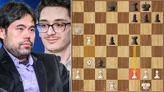 The BIG Clash  Fabiano Caruana vs Hikaru Nakamura  Round 1  FIDE Candidates Tournament 2024 [upl. by Annohsal470]