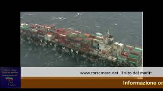 PortaContainer nella tempesta perde 80 container [upl. by Holmen]