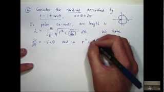 Arc length of a cardioid [upl. by Selokcin]