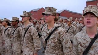 Oscar Company Sings The Marines Hymn on Parris Island [upl. by Levitus]