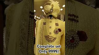 Beautiful groom wedding sherwani 💋💍💒💕trending fashion sherwani weddingdress ytshorts wedding [upl. by Nnylimaj]